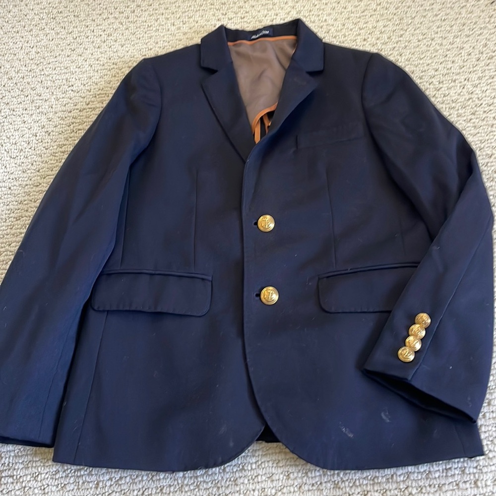 Crewcuts navy blue blazer with gold buttons